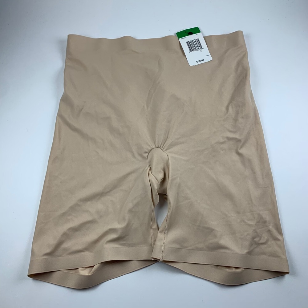 Maidenform Women's Cool Comfort Thigh Slimmer Nude Shapewear Shorts Size L NWT